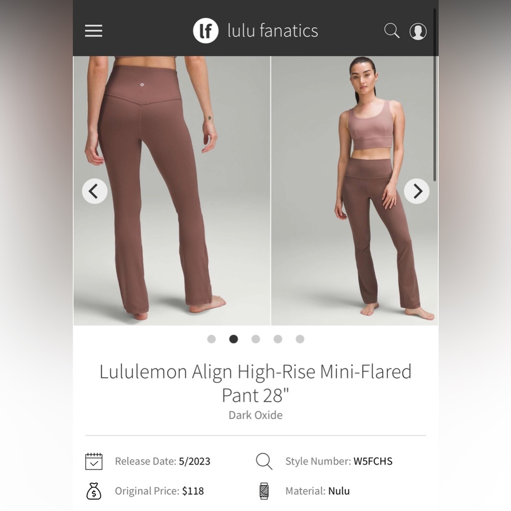 Lululemon Align High-Rise Mini-Flared Pant 28"